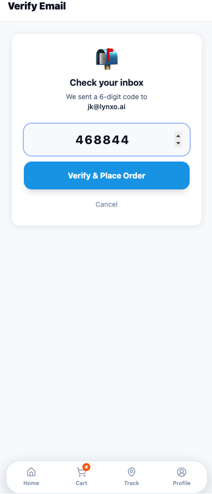 Lynxo mobile app screen 6